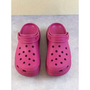 Crocs Crush Clog Women's Size 9 Pink Platform Sandals Shoes